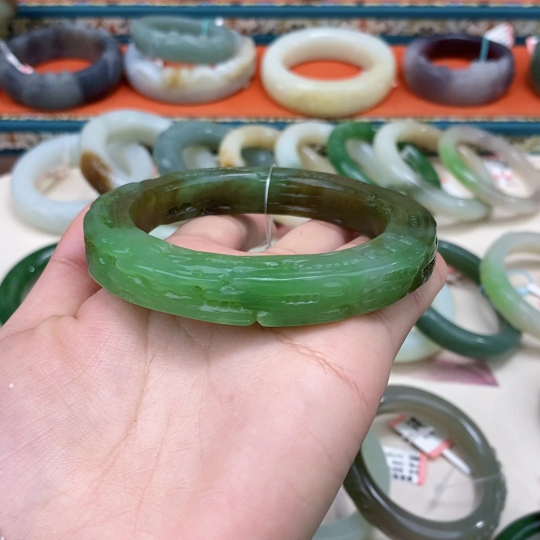 和田玉未镶嵌手镯手镯 60.9