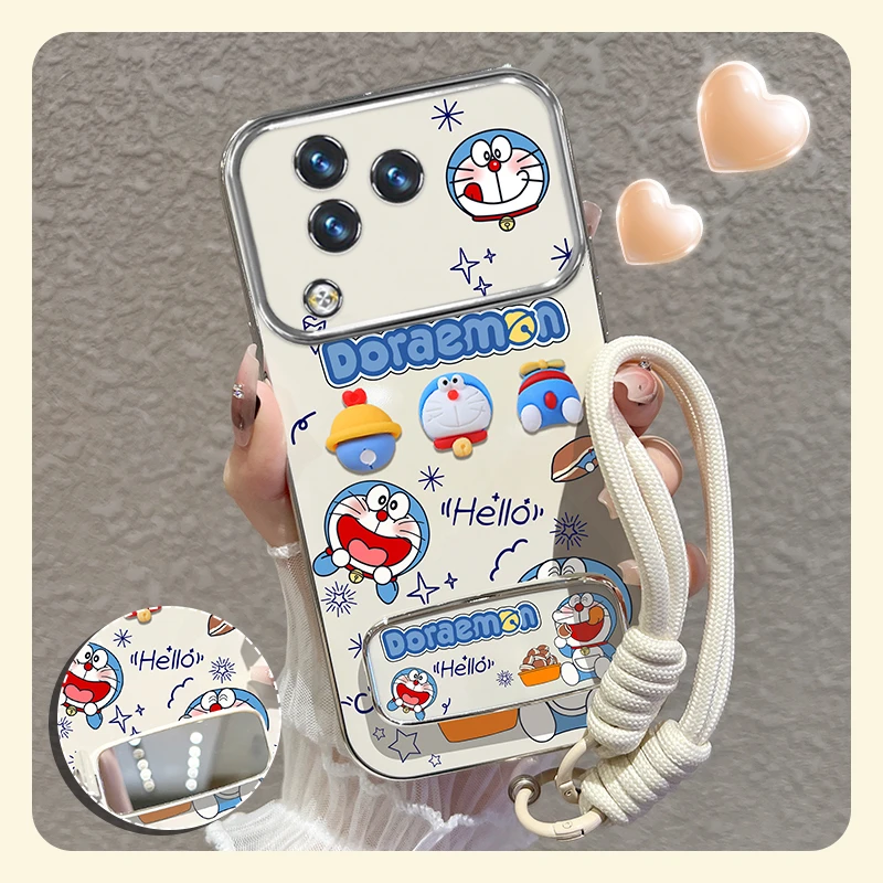 适用【小米civi3】手机壳可爱叮当猫大视窗硅胶保护套创意女款可爱