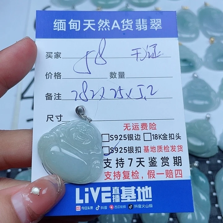 翡翠银S925镶嵌颈饰纯天然缅甸a货翡翠