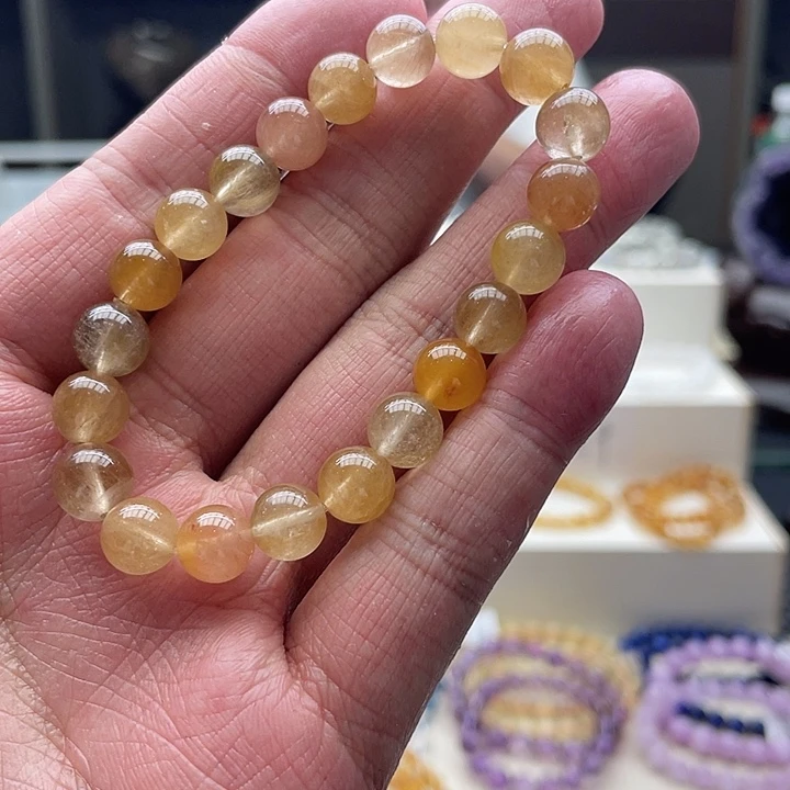 水晶手串未镶嵌兔毛水晶