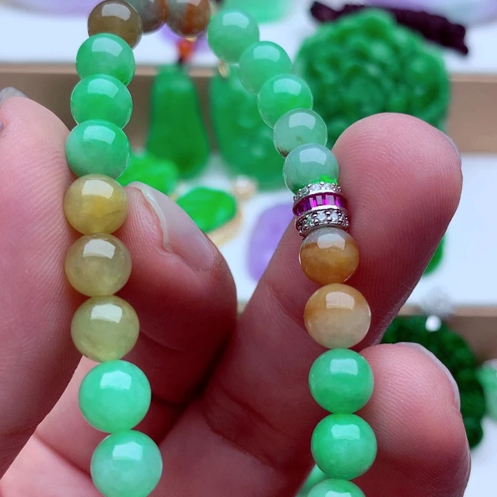 翡翠未镶嵌手链手串