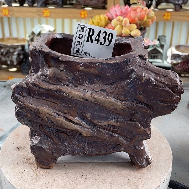 紫砂花盆景德镇陶瓷花盆439