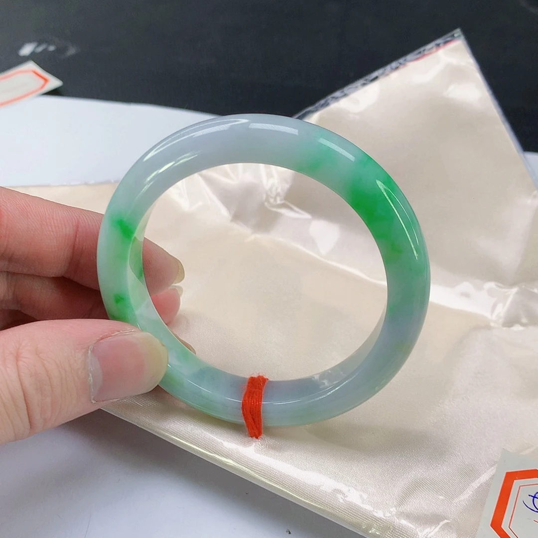 翡翠手镯未镶嵌072缅甸天然翡翠A货