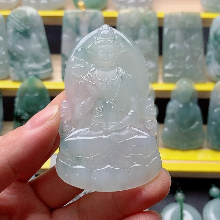 @***然翡翠未镶嵌吊坠(不含链)大势至菩萨