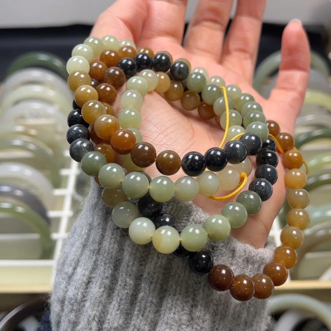 和田玉未镶嵌珠宝半成品长链