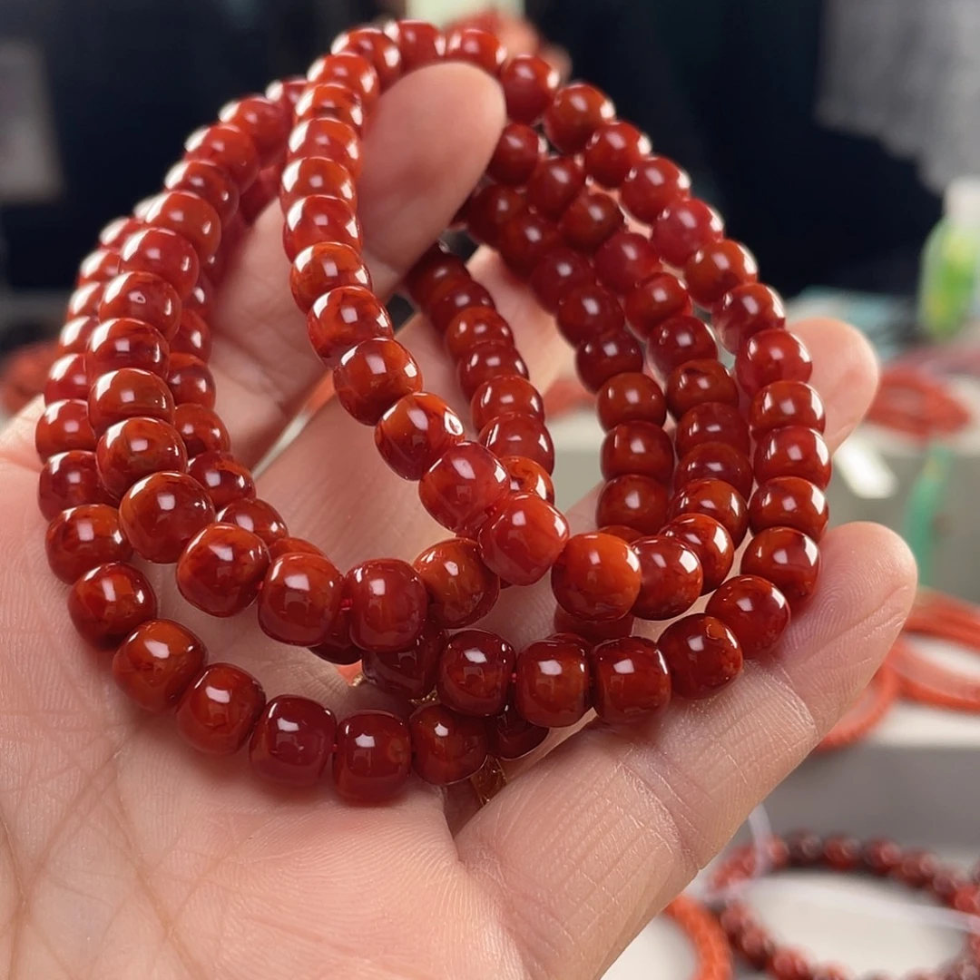 南红玛瑙未镶嵌手链