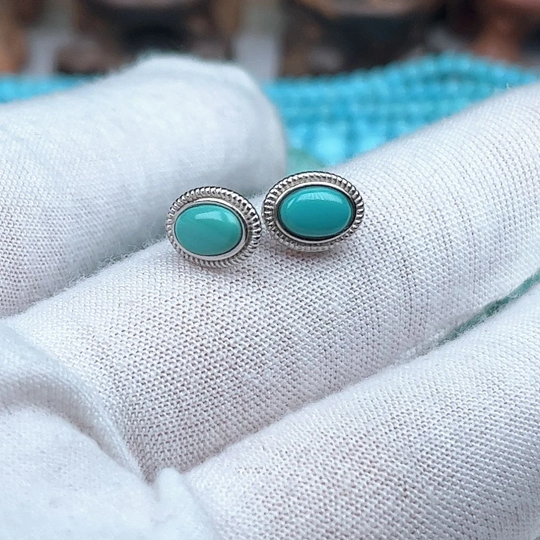 银S925镶嵌绿松石珠宝奇石