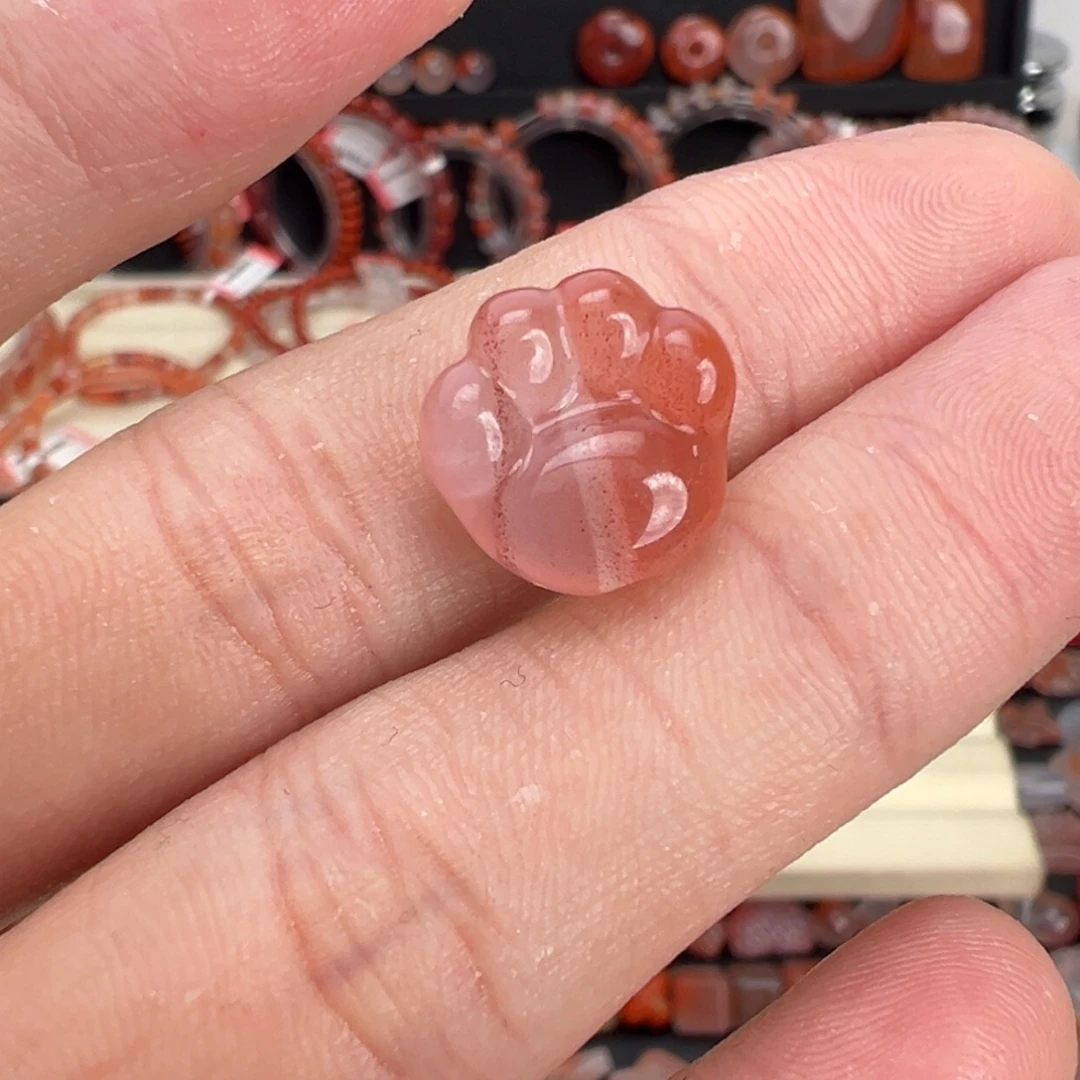 南红玛瑙未镶嵌颈饰猫爪