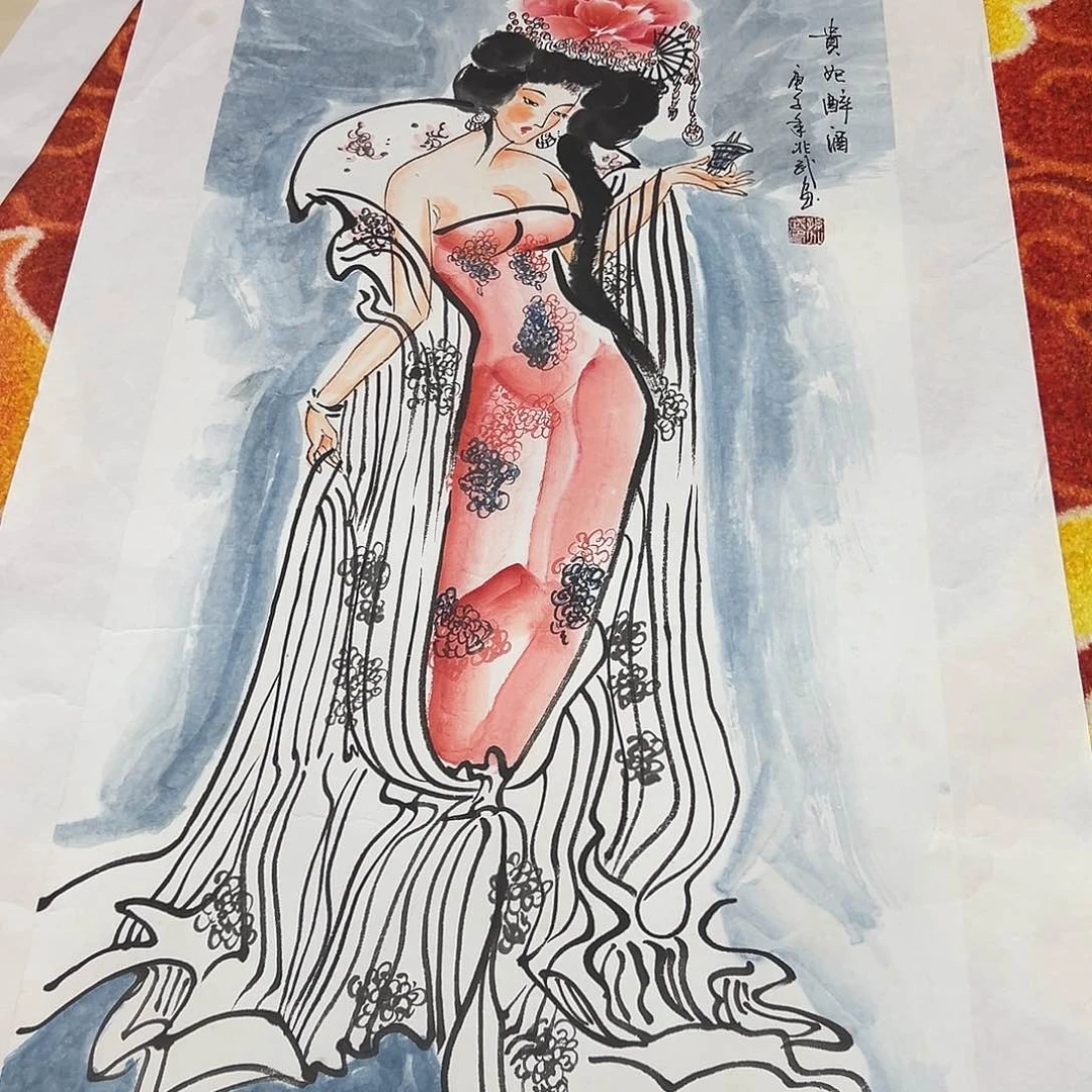 竖款白石限量版画，拼手速！