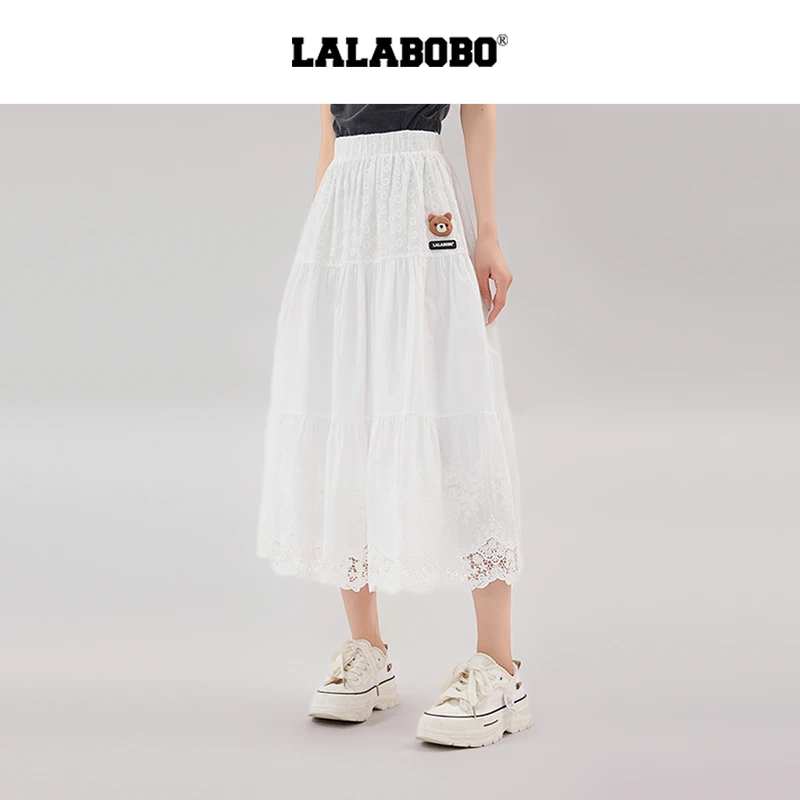 LALABOBO蕾丝镂空半裙RBEB-ZQ17