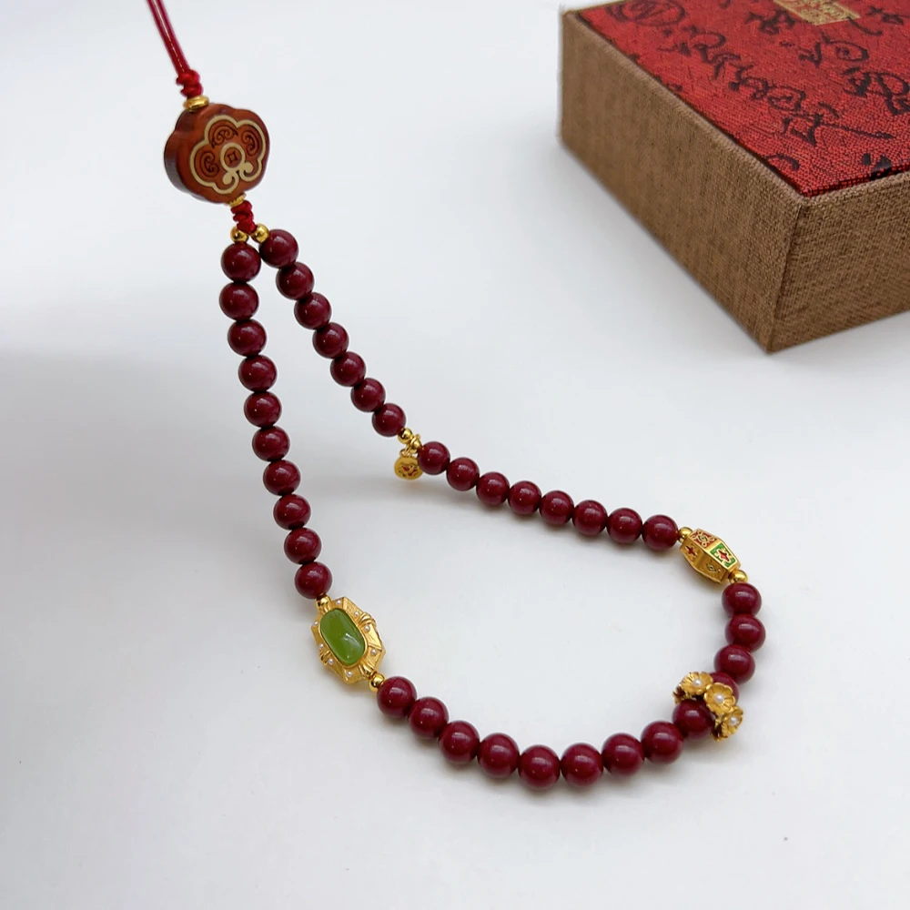 02649 串珠祥云多用挂件 配件925银 长度20cm左右