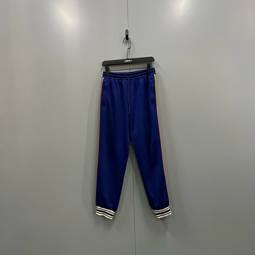 99新 GUCCI/古驰 (ll) 侧边条纹系带运动裤 S码/610151