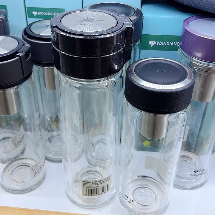 ****贝万象品牌单层玻璃杯U3-520➕双层玻璃杯V814S