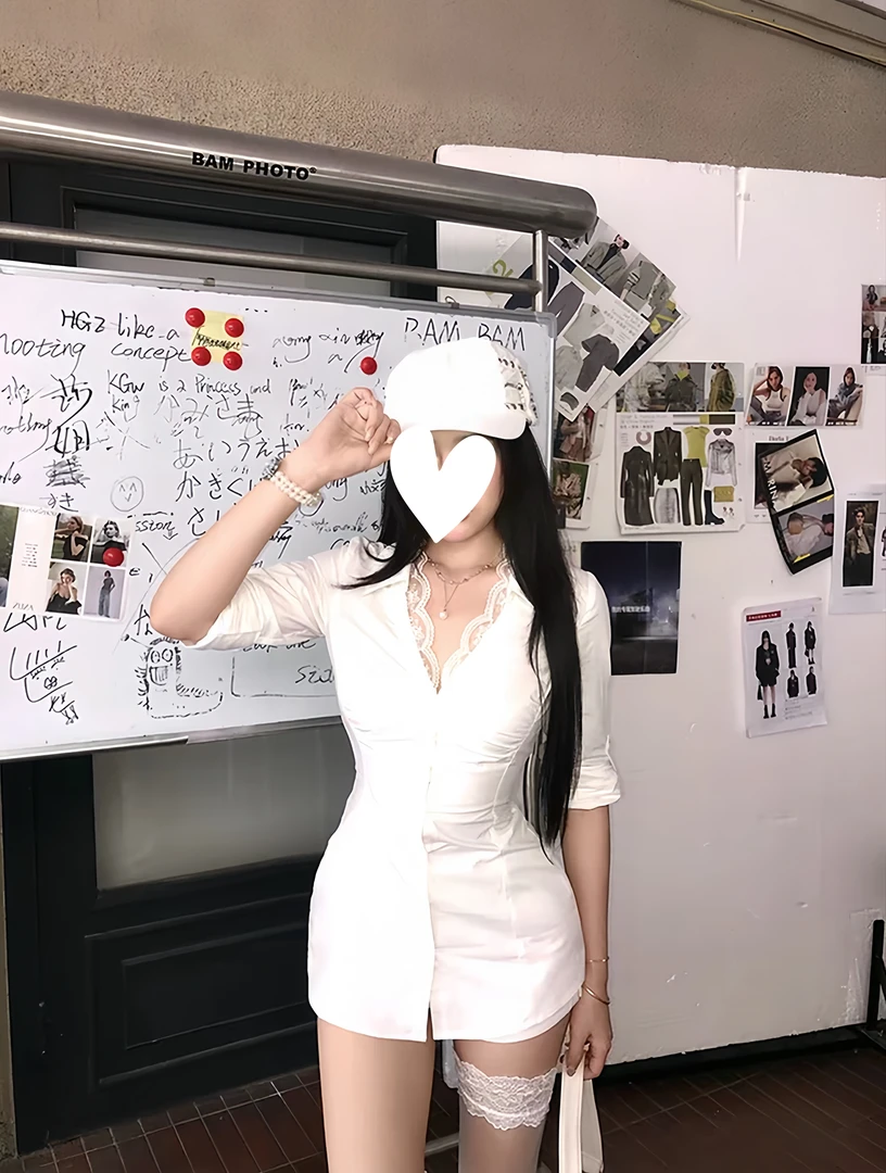 圣洁白裳 秋季新款设计御姐纯欲衬衫连衣裙辣妹显瘦包臀短裤套装