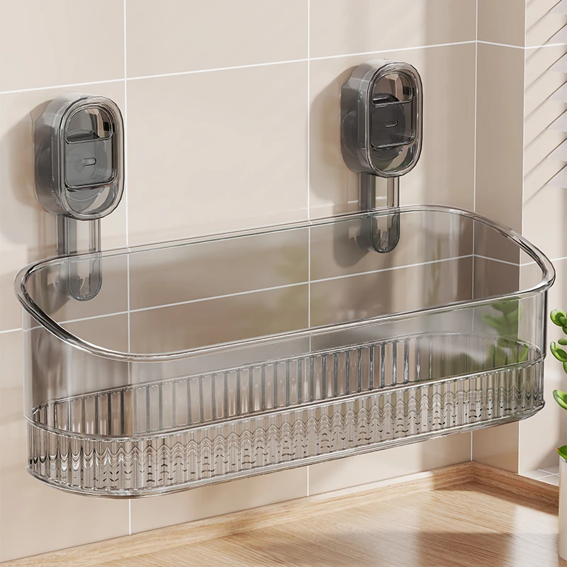 厨房置物架吸盘式葱姜蒜储物筐多功能免打孔调味品放置壁挂收纳架