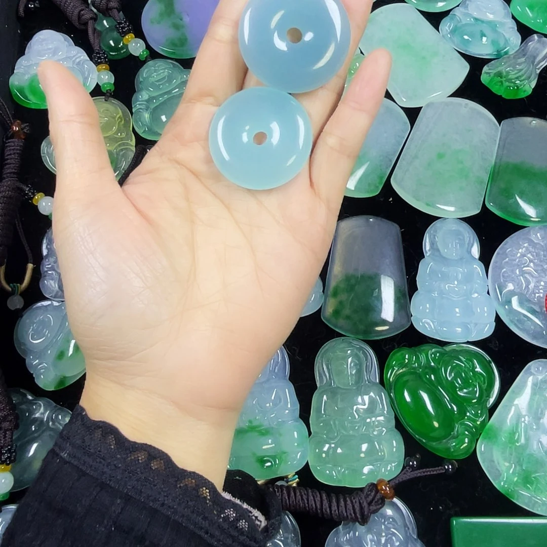 翡翠未镶嵌颈饰吊坠2