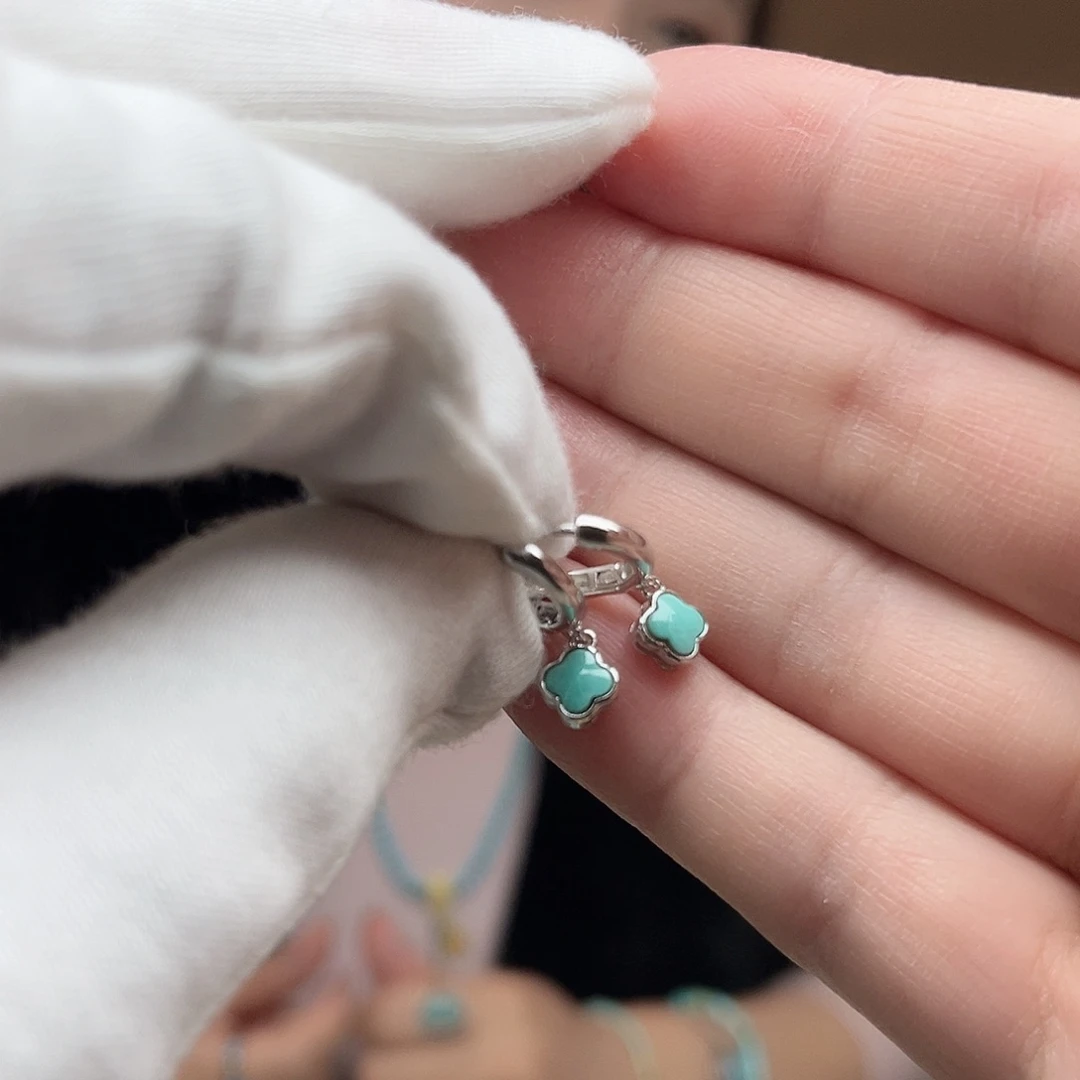 绿松石珠宝奇石银S925镶嵌