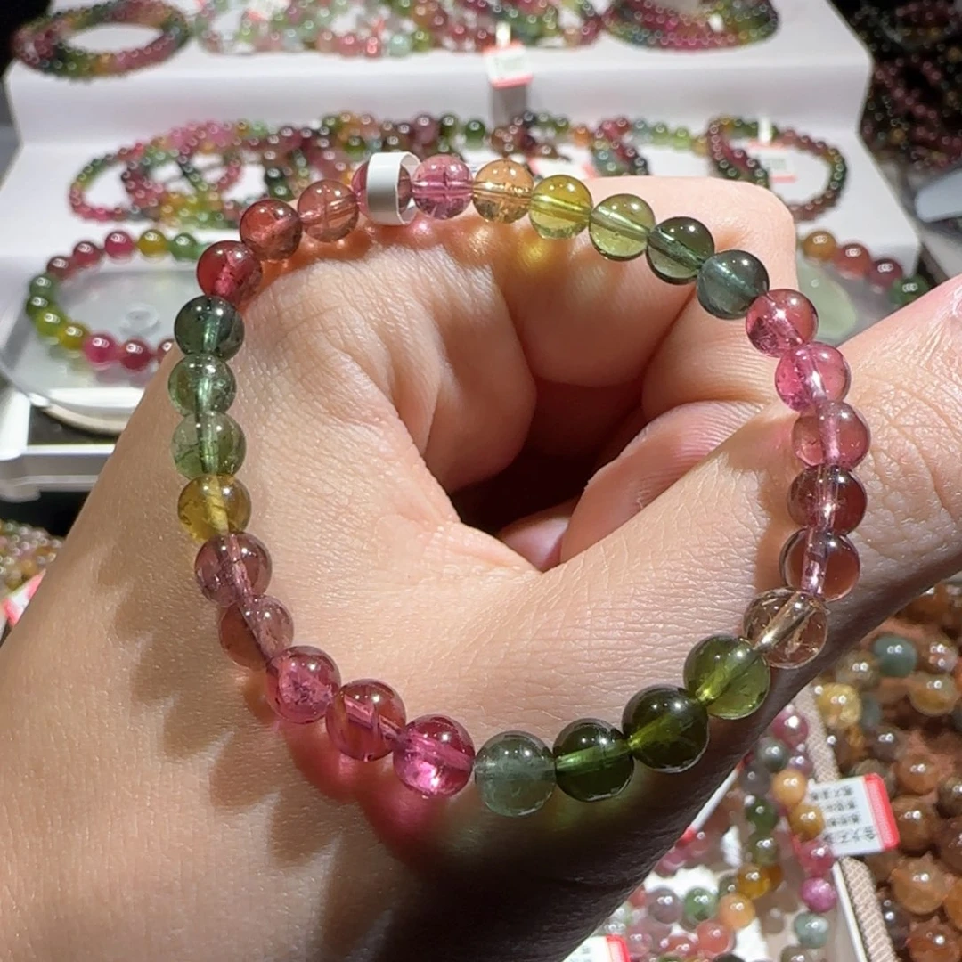 碧玺手链未镶嵌单圈6mm+