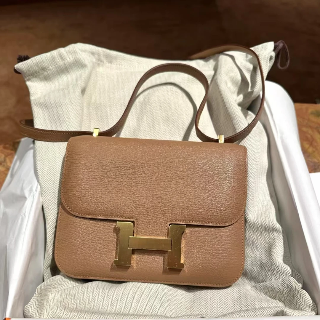 99新 Hermes/爱马仕 蓝总专场/雀木色金扣 康康19 Z刻