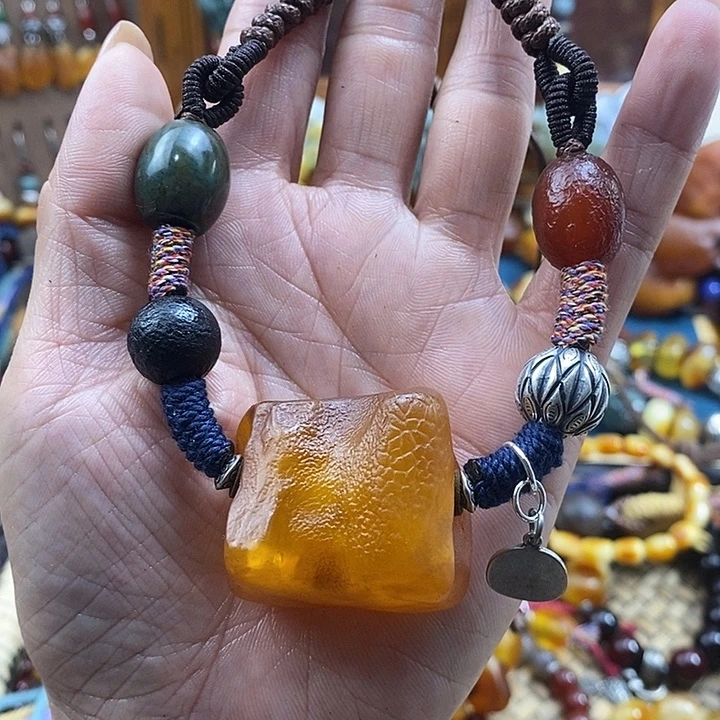 蜜蜡未镶嵌项链项链