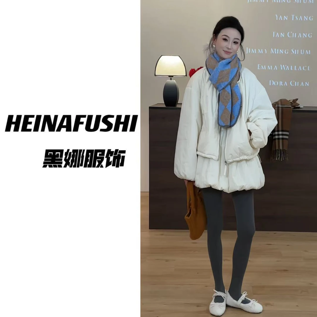 HEINA泡芙花苞棉服套装8662