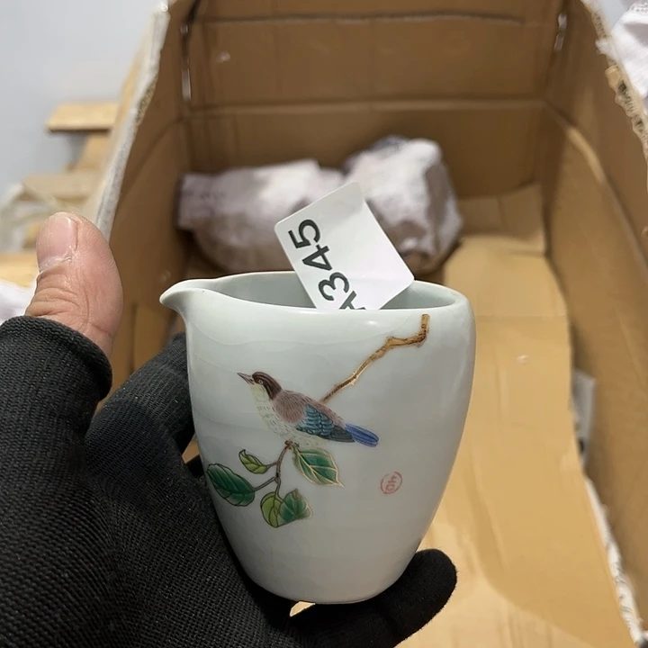 瓷片茶摆件工艺品摆件666