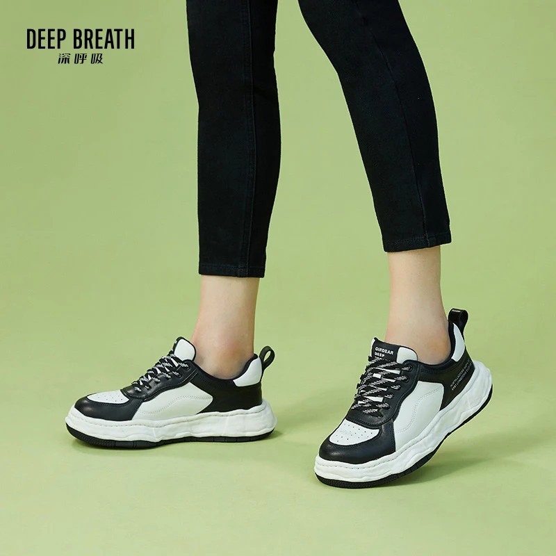 DEEP BREATH深呼吸女鞋 融化大底时尚低帮绑带休闲鞋AX12203