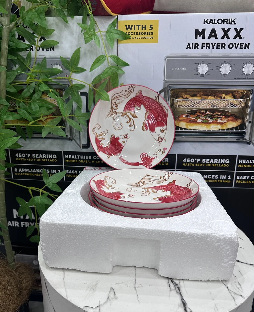 C1073釉下彩盘餐盘商用餐具圆盘盘子C1073