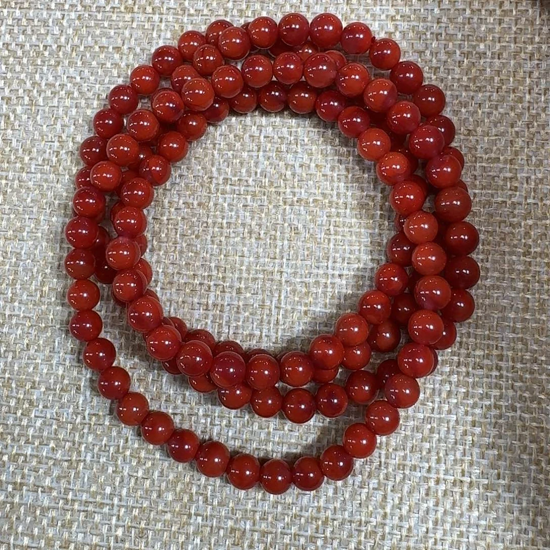 南红玛瑙未镶嵌手链项链多圈原矿南红瓦西双色5加