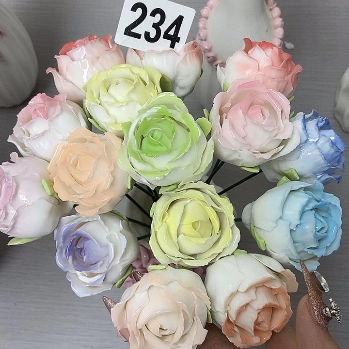 陶瓷纯手工捏花设计