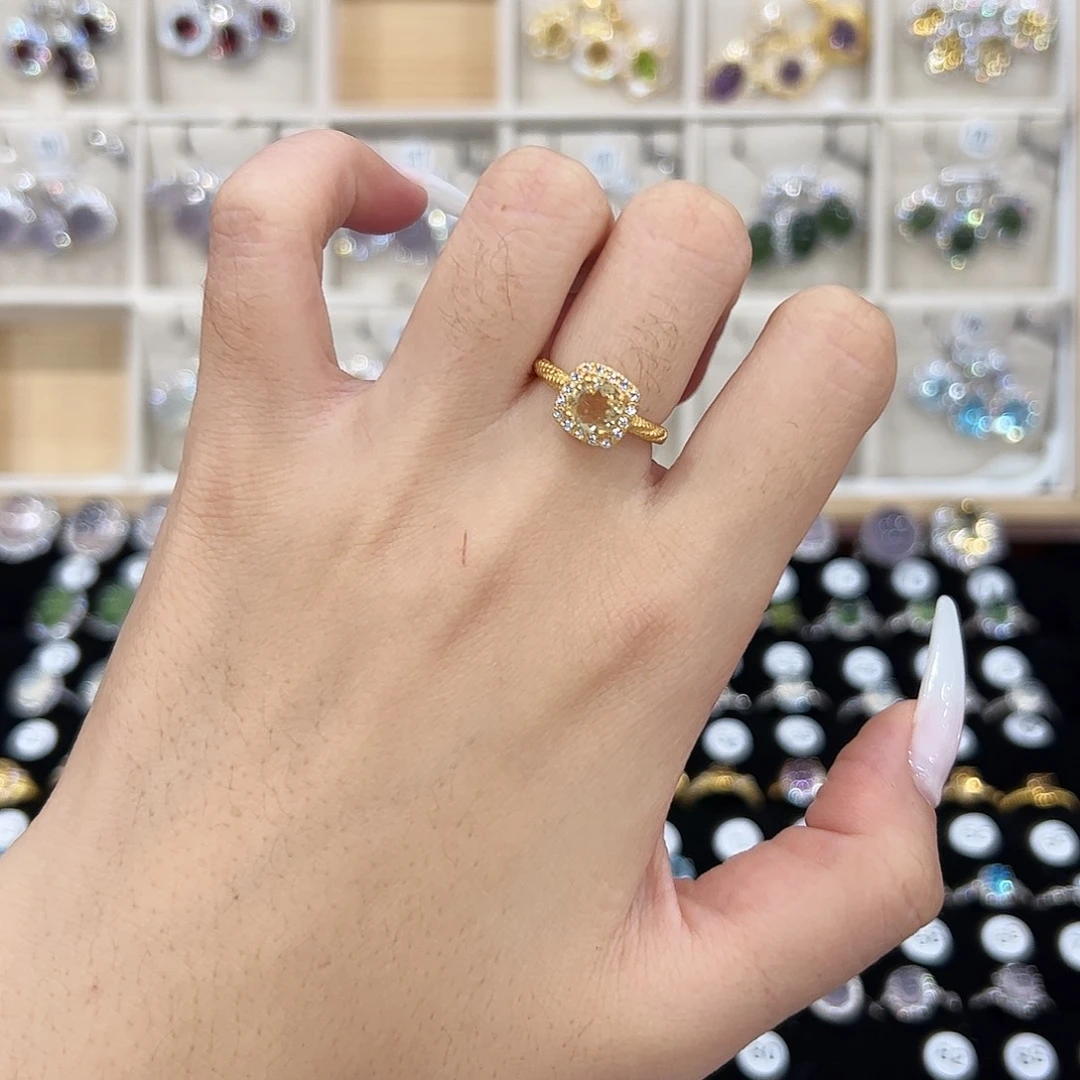 妄***司水晶戒指银S925镶嵌