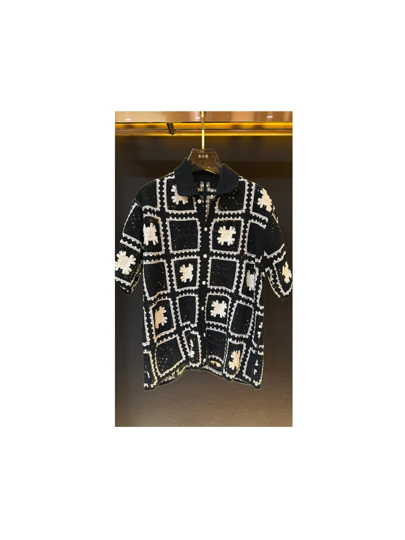 【蕾蕾专属】夏季新款男女时尚百搭潮流休闲宽松古巴领衬衫9523