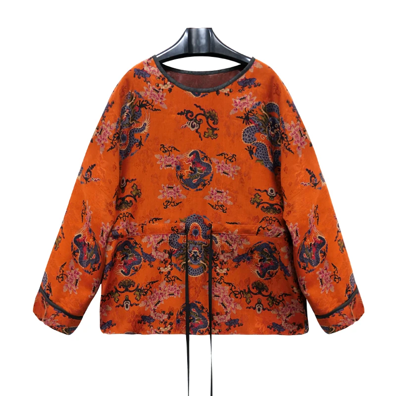 娑尔红云纱印花上衣SI4SR03442