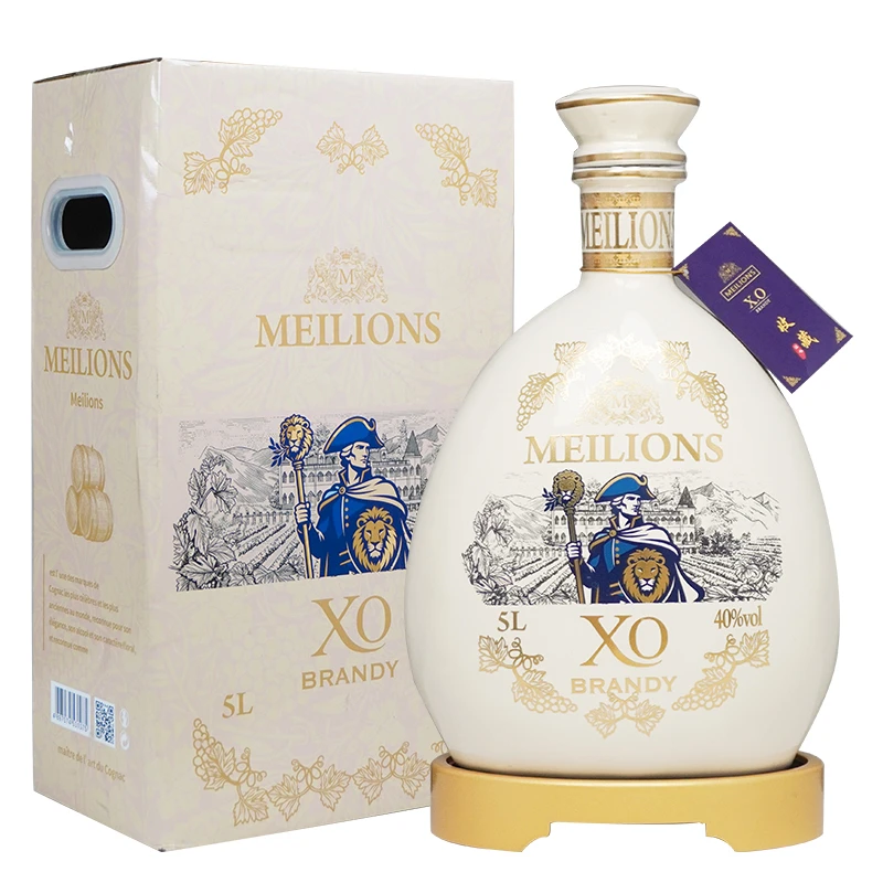 【5L装】梅狮XO白兰地洋酒40度法国原酒大容量礼盒送礼酒