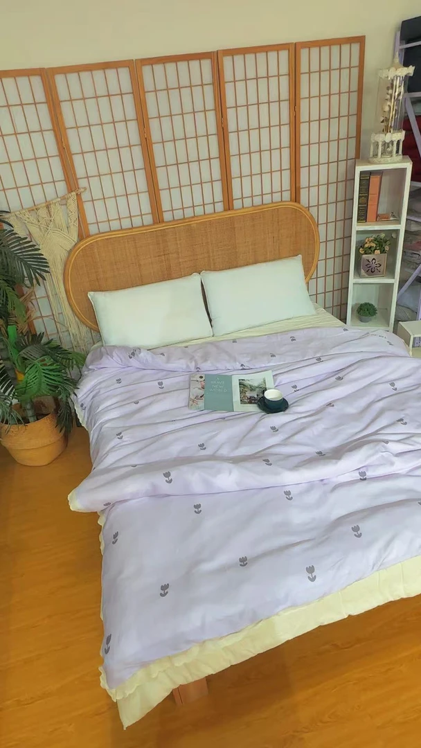 莱赛尔天丝花边款双人被套200*230微瑕～Y206