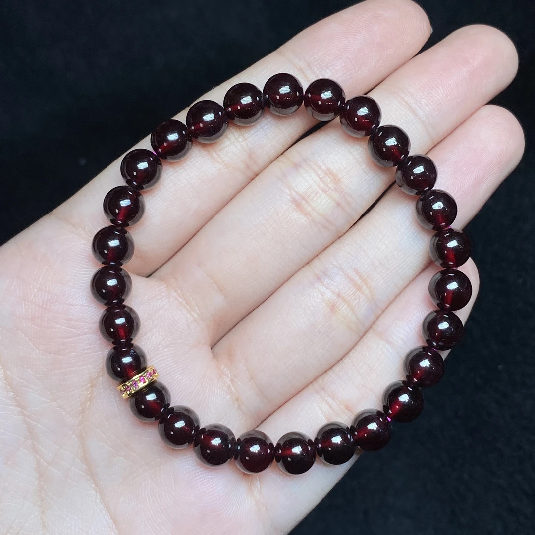 【小北好物】石榴石DIY单圈手串 QL01X1189【多样性发一】约6.5mm+