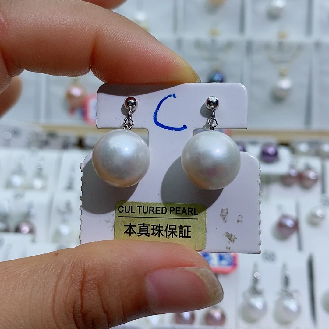 淡水珍珠银S925镶嵌吊坠(赠链)