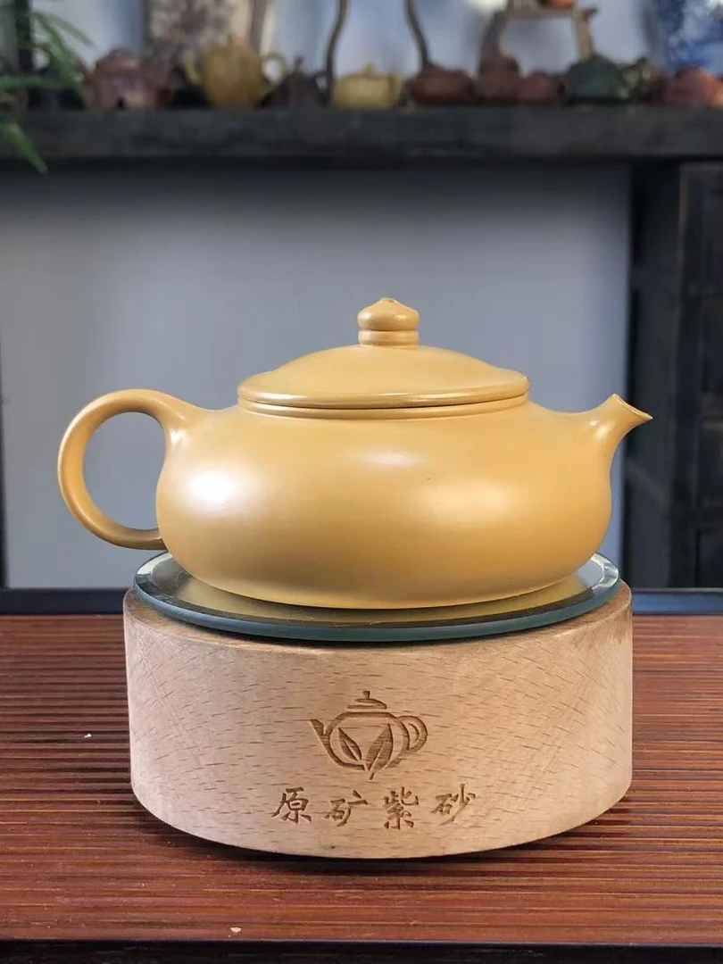 范俊美黄金朱泥光器寒江紫砂壶