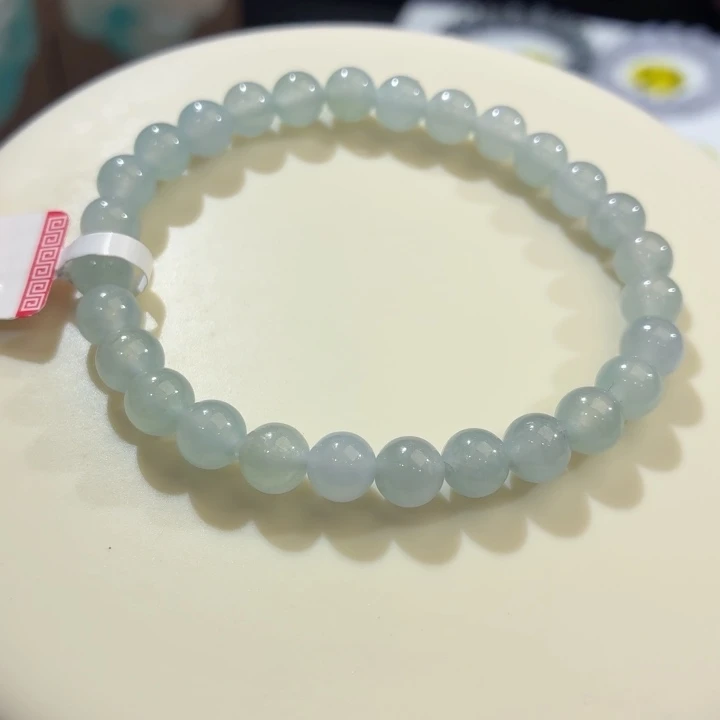 翡翠未镶嵌手链冰胶蓝紫卡6.8