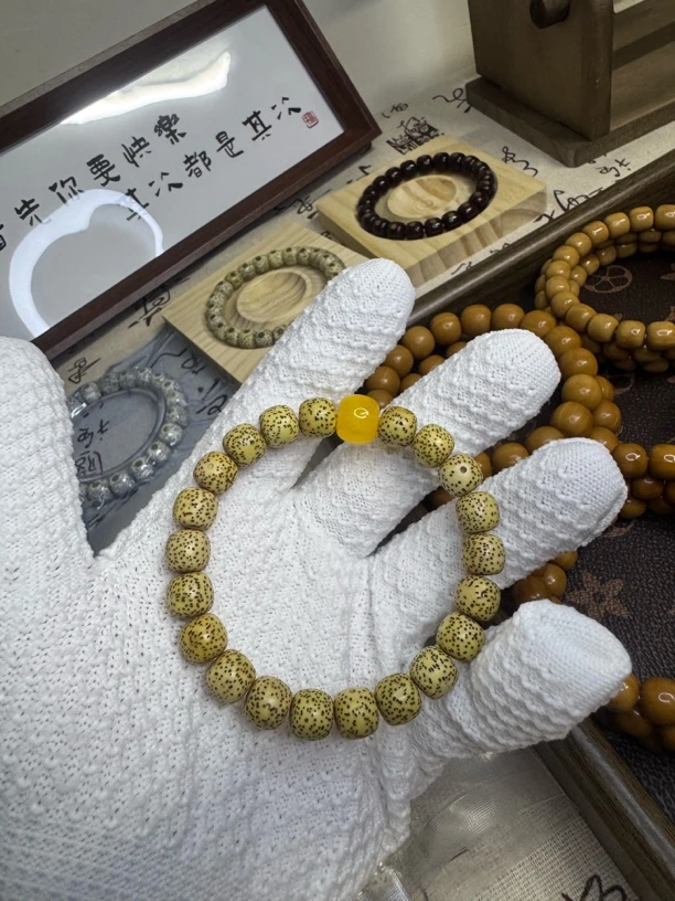 非金属木质手链 海南黄金籽星月菩提手串正品高密单圈文玩菩提子