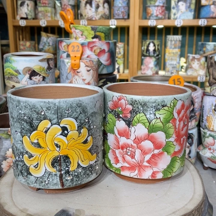 红陶景德镇艺术手绘作品