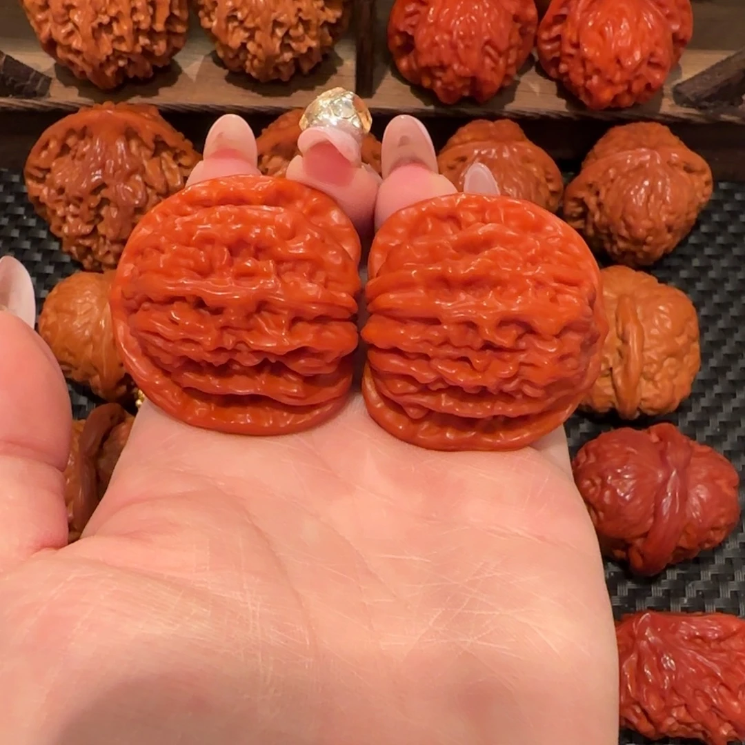 吊坠文玩核桃玉化四座楼40精品1484