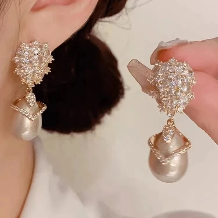 铜合金耳饰 【烟火光芒】轻奢气质时尚百搭复古法式小众精致-611