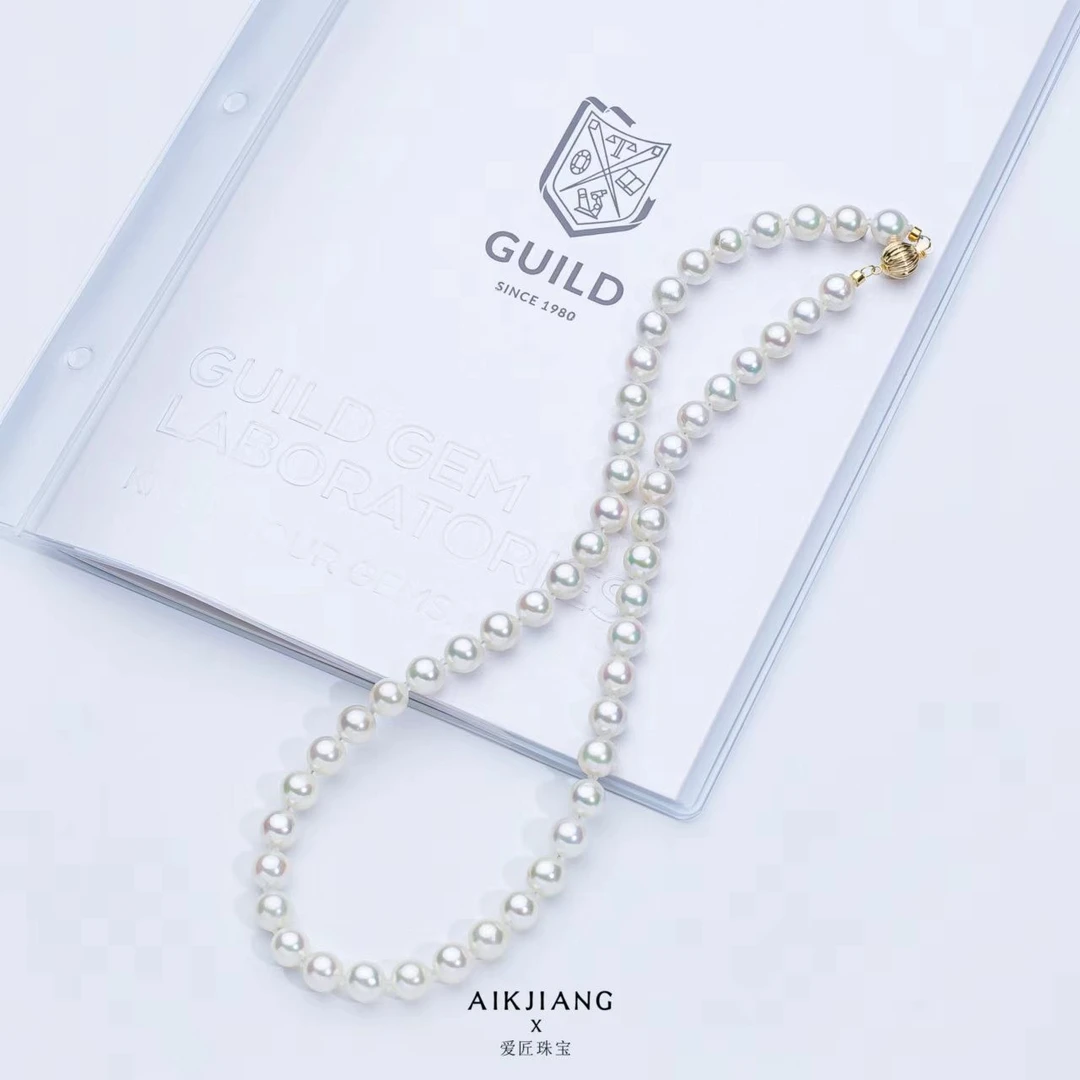 【白总】14K金 吉尔德大证海水akoya8-9mm项链