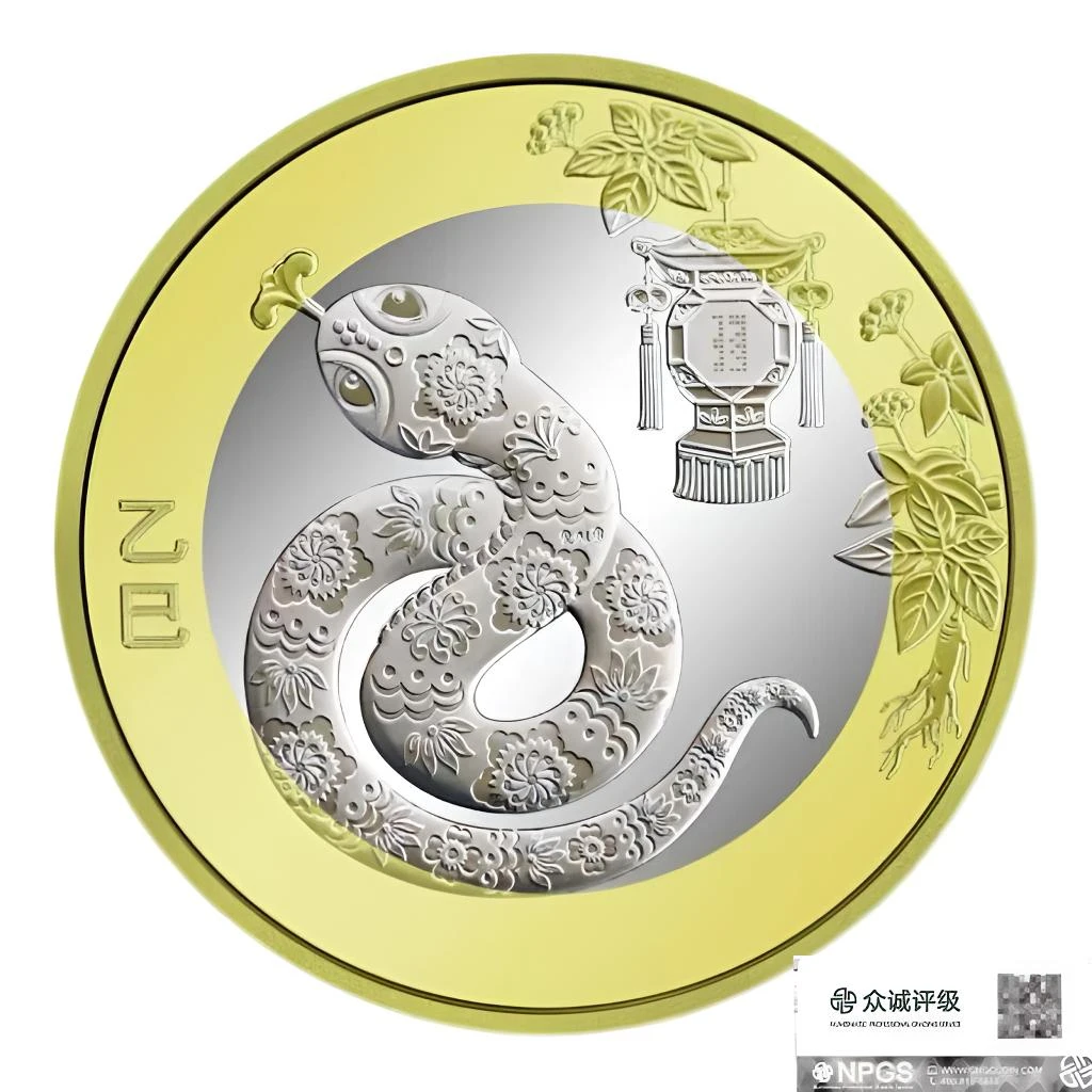 法定货币2025年二轮生肖蛇年纪念币一枚（评级封装）