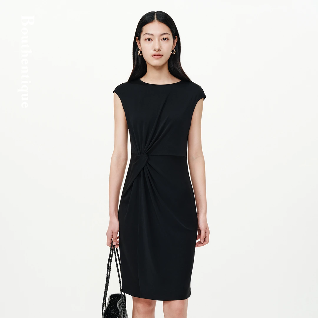 【冬姐精选】Bouthentique戴安娜的浪漫 纽结设计连衣裙224231D1R25