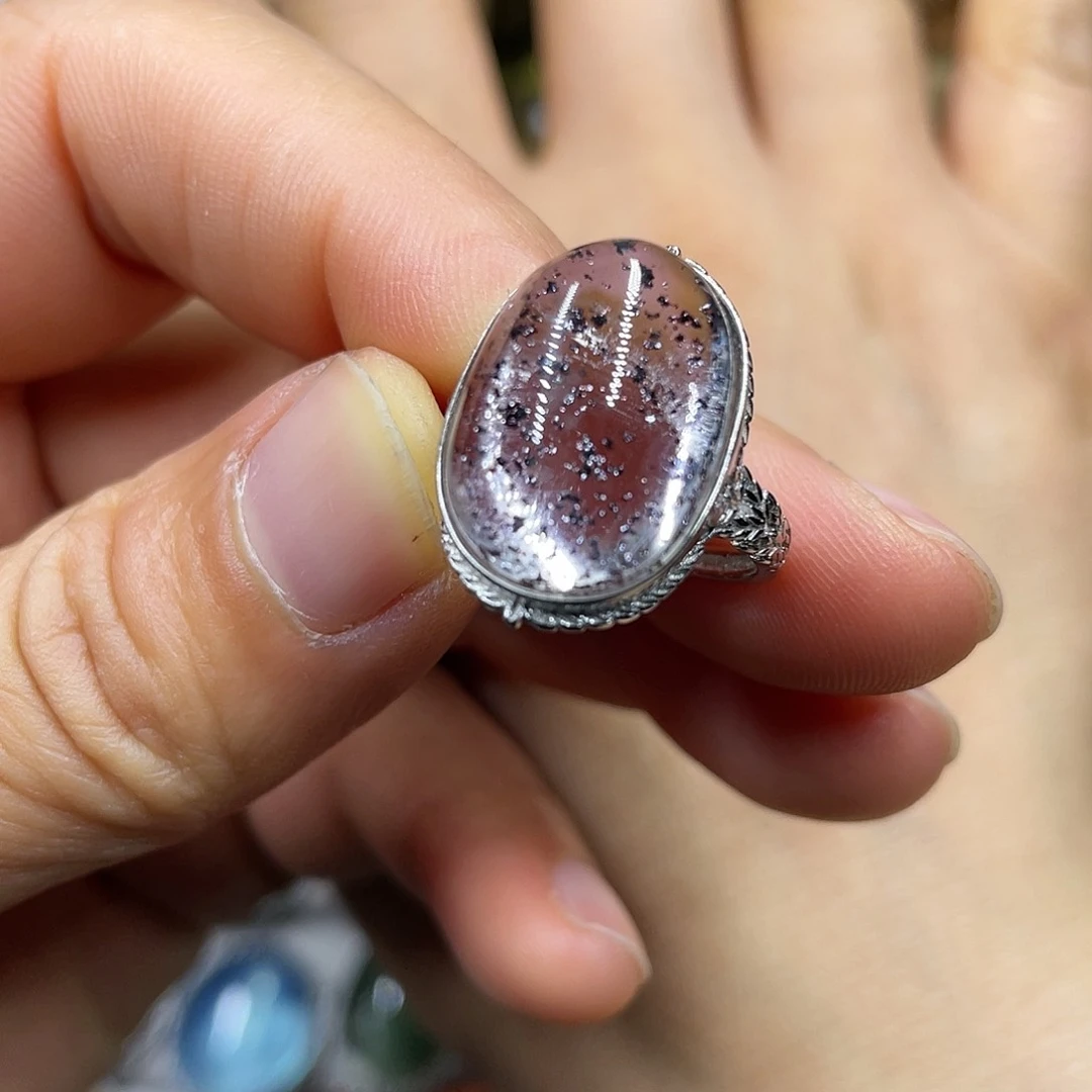 【闪购商品】水晶珠宝半成品银S925镶嵌戒指