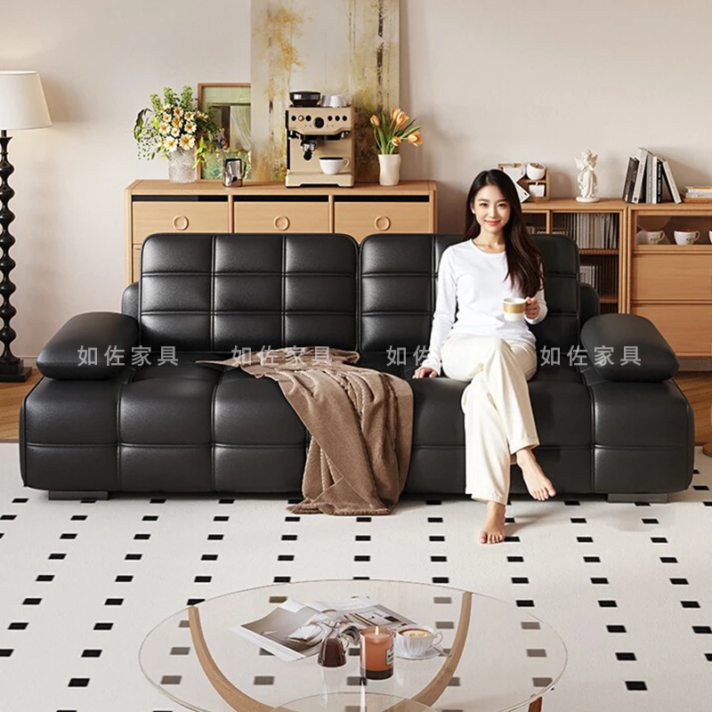 劳伦斯真皮沙发现代简约小户型头层牛皮沙发办公室单人沙发皮艺