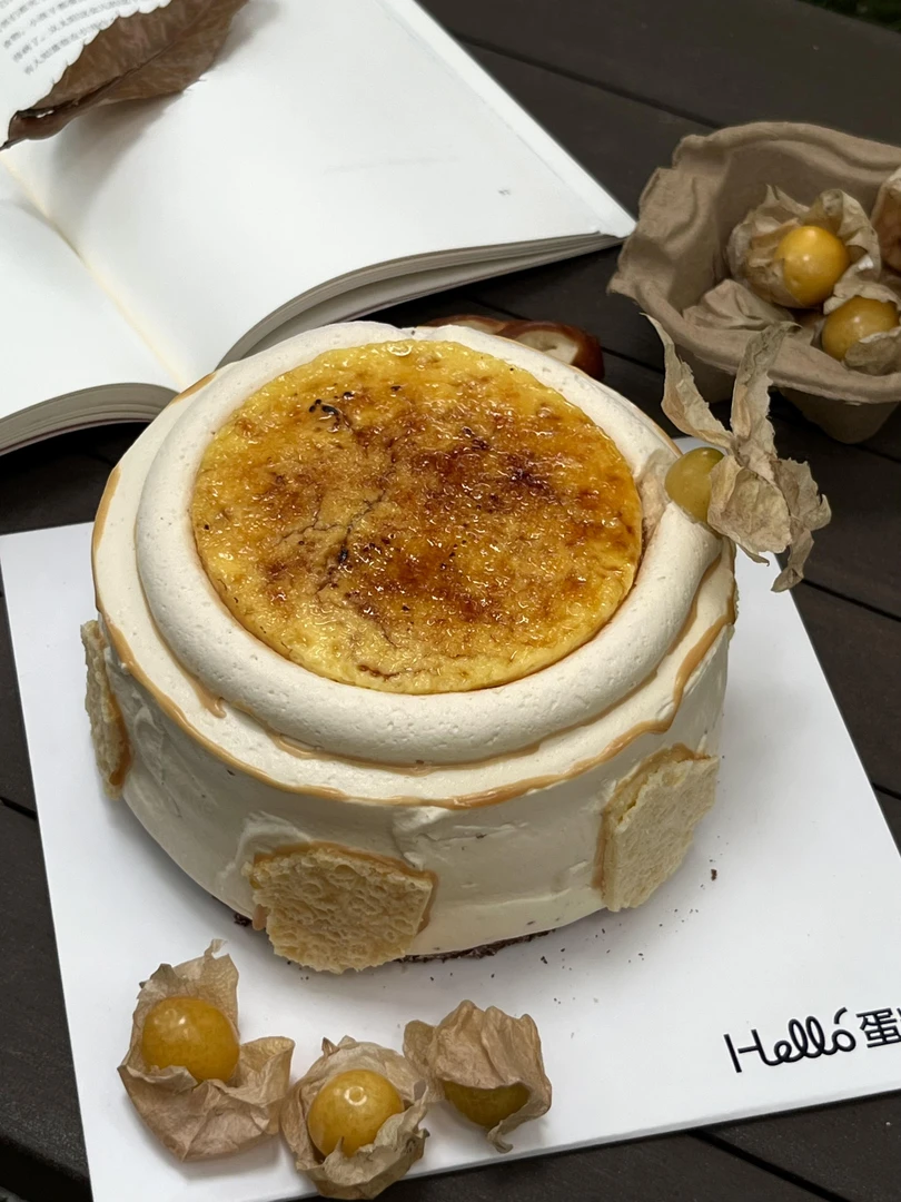 爆火【焦糖布蕾烤奶皮子蛋糕】蛋糕醇黑巧克力奥巧奶油奶酪甜品糕点