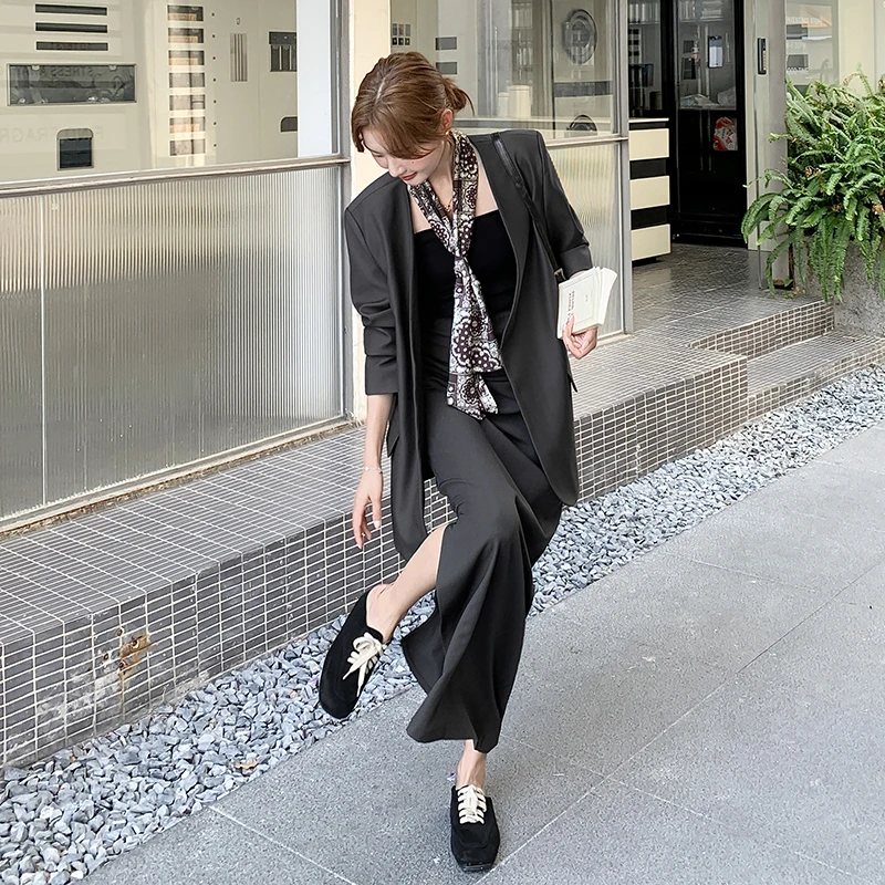 气质老钱风慵懒百搭西装套装女秋季新款优雅个性外套半身裙两件套